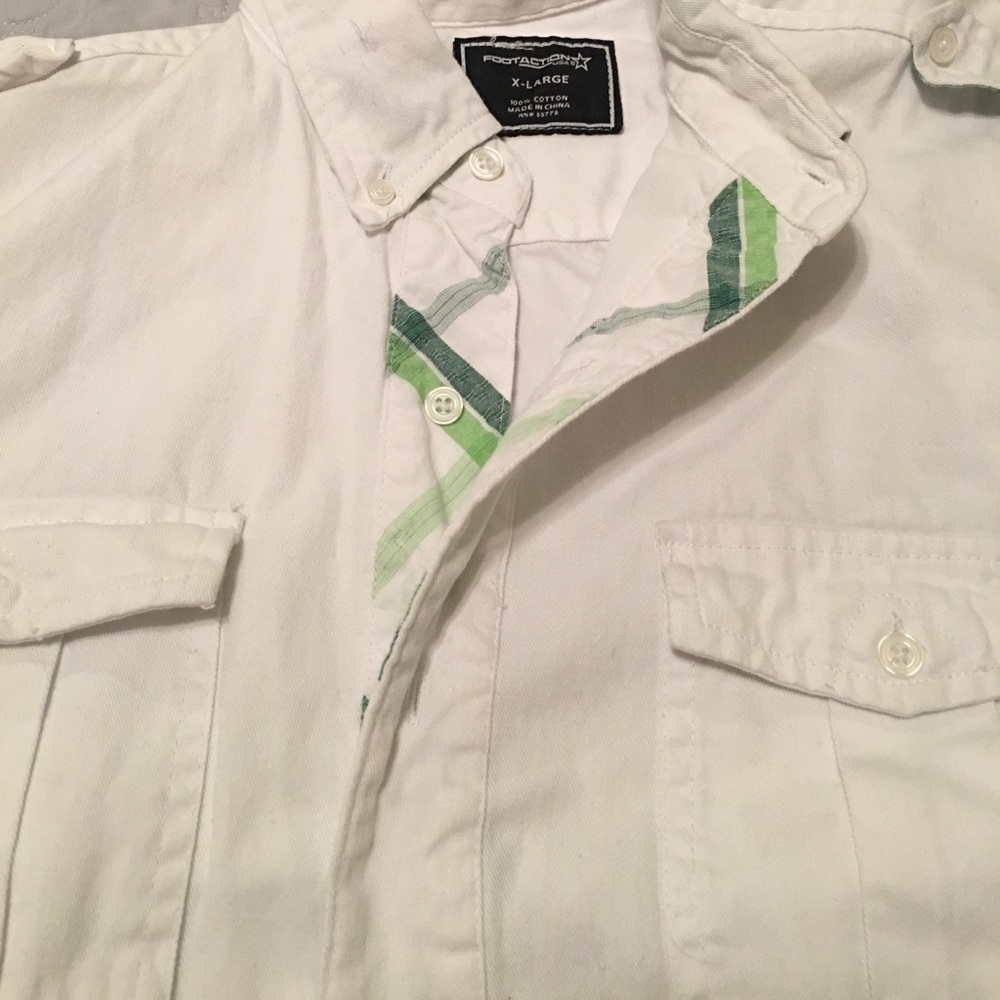 Men’s‎ White jean shirt size XL - Picture 2 of 4